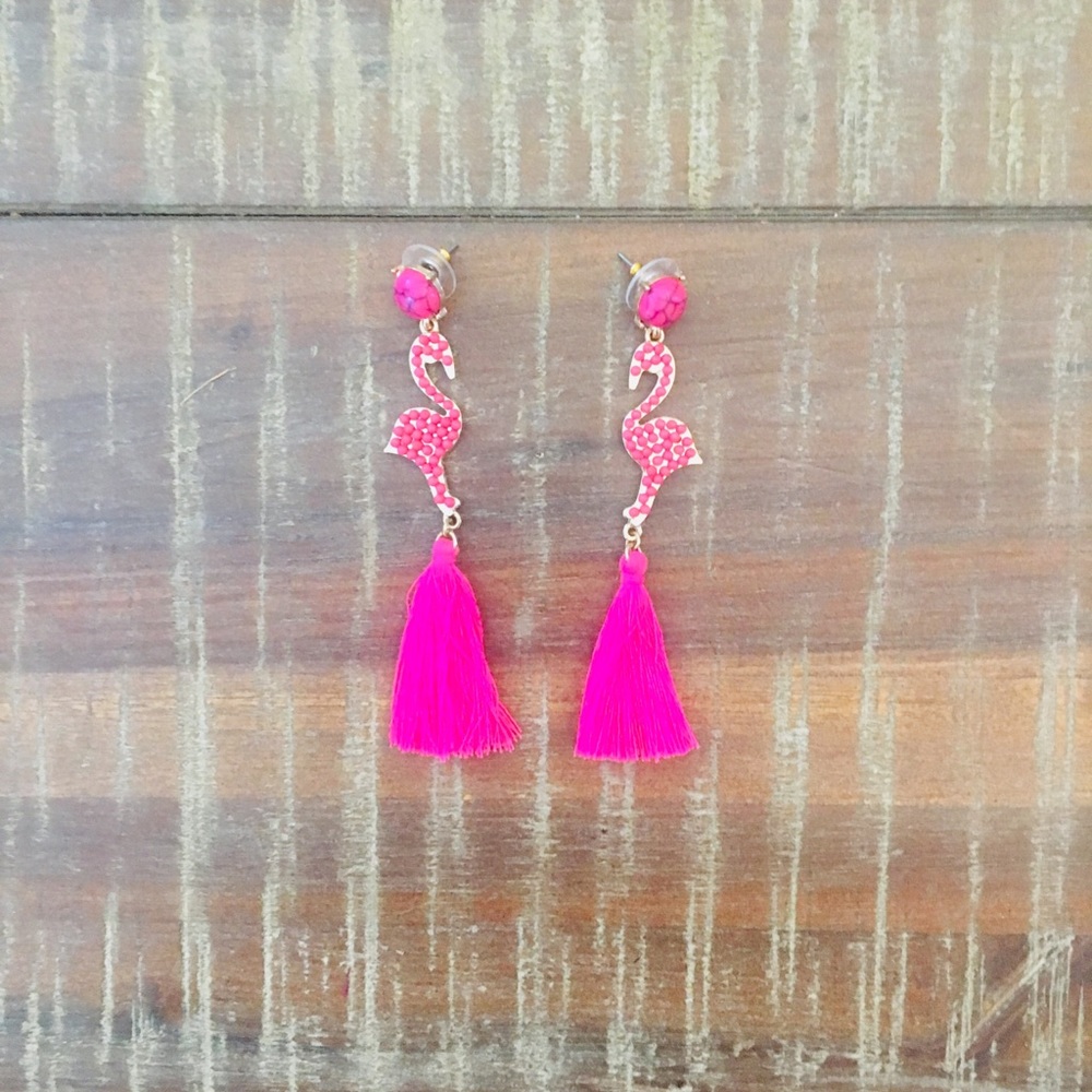 Flamingo earrings